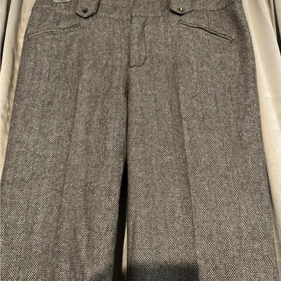 Tulle Brown Herringbone Pants - Picture 3 of 14